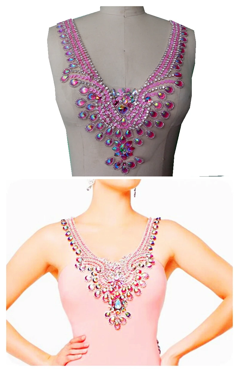 A179 розовые/прозрачные цветные Кристаллы ручной работы AB пришивные стразы