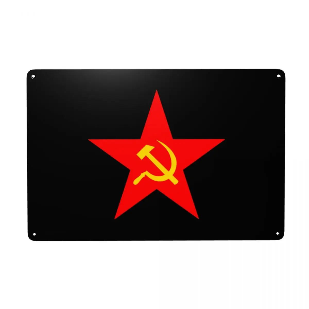 

Hammer Sickle Red Star Communist Star Metal Tin Sign Custom Vintage USSR CCCP Communism Plaques for Pub Cafe Yard Wall Decor Art