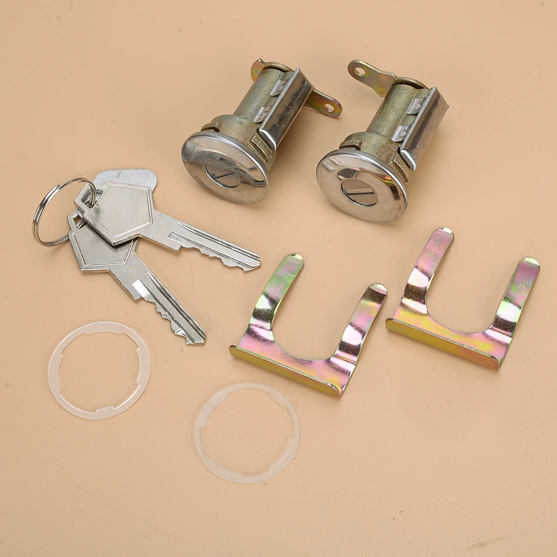

5070004 Car Door Lock Cylinder With Key Clip Gasket Set Fit For Dodge D100 D250 D350 W150 W350