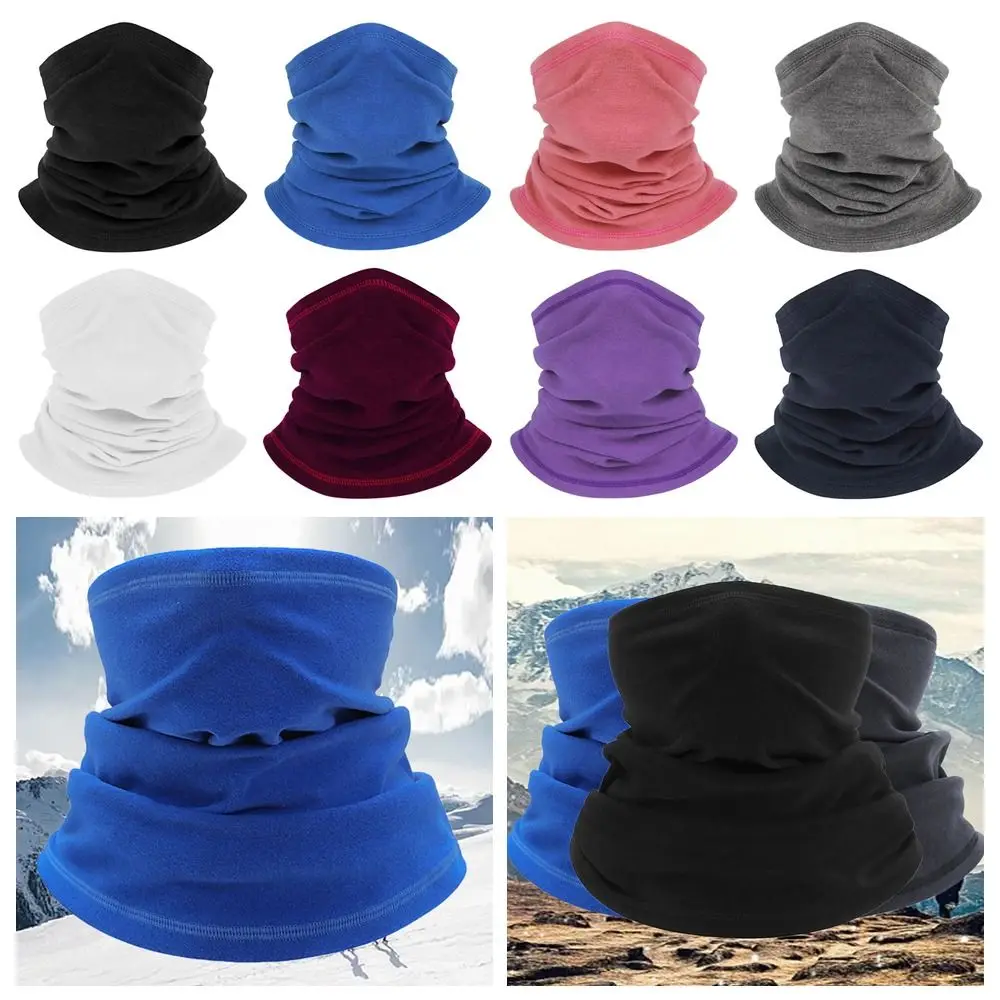 Зимний флисовый шейный платок теплый термоспортивный шарф ветрозащитная мягкая