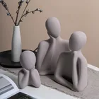 Pensive семья гипсовая силиконовая форма для свечей резьба Искусство Декор для дома форма свадебный подарок ручной работы