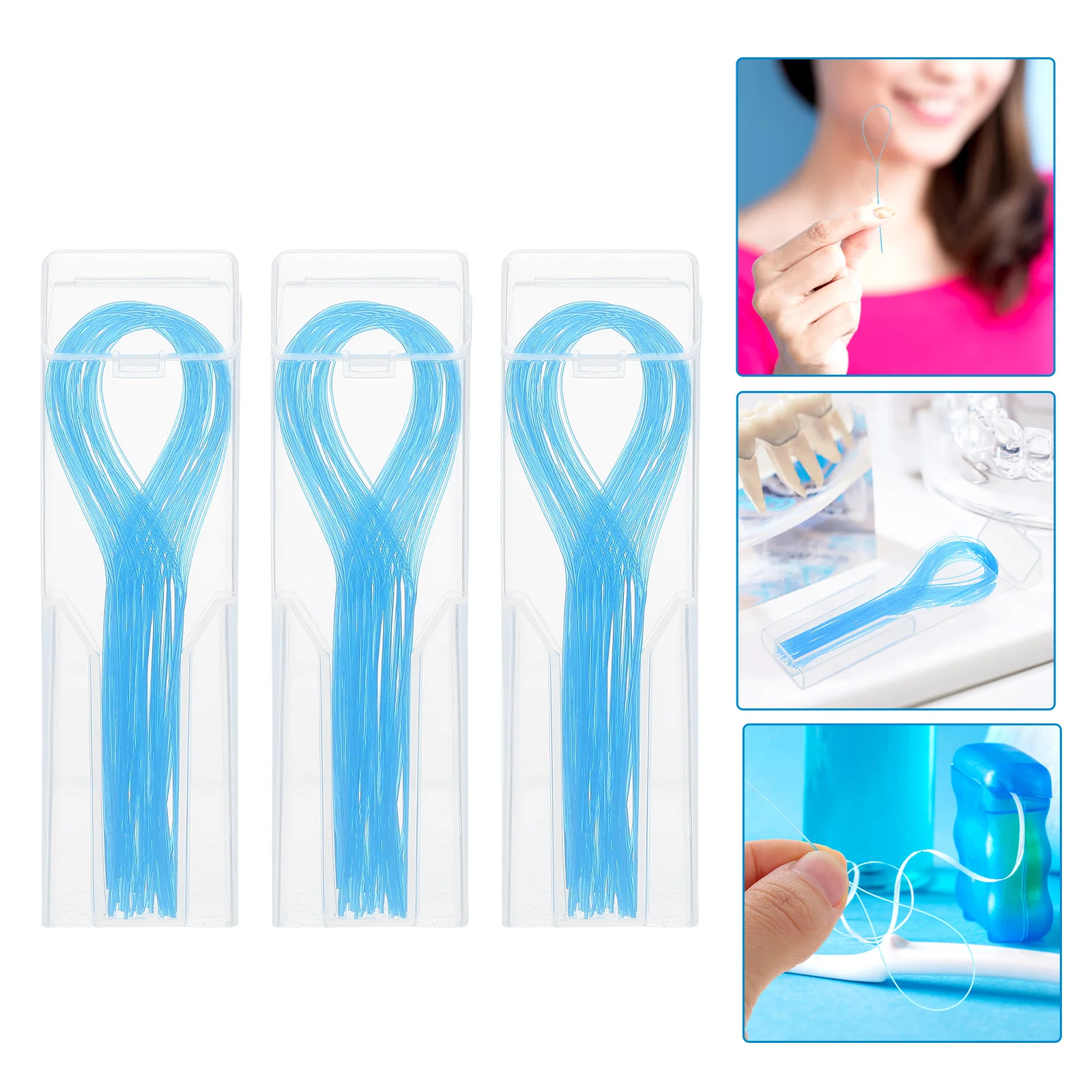 

150Pcs Nylon Floss Threaders Dental Brace Floss Braces Thread Guide Braces Supplies