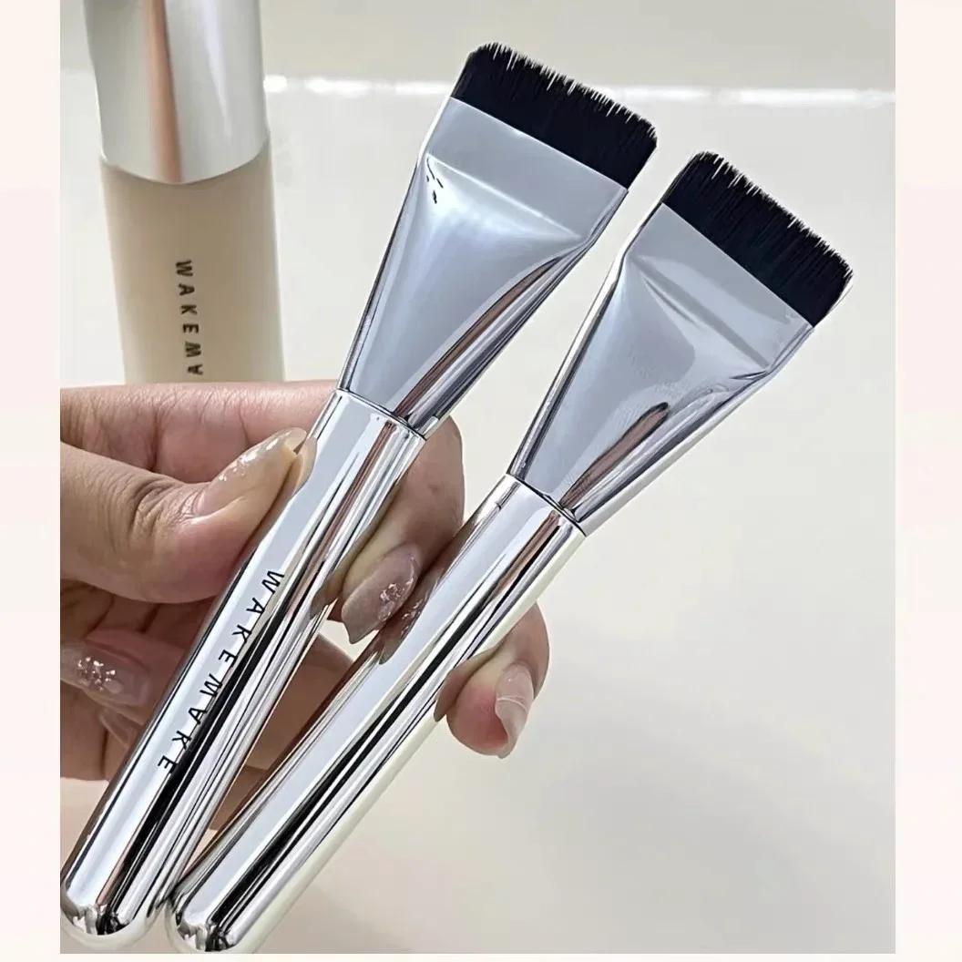 

Корейская плоская головка wakemake, один слов основы для макияжа, маска для лица, ультратонкая безупречная НЕОБРАБОТАННАЯ кожа, кисть для консилера