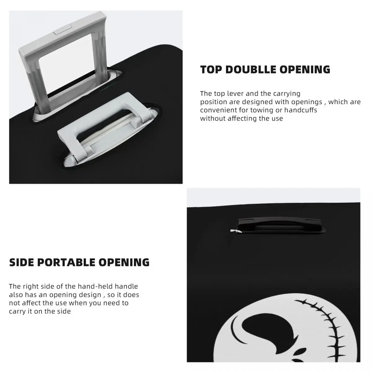 Чехол для чемодана с принтом Кошмар перед Рождеством Размер 18-32 дюйма