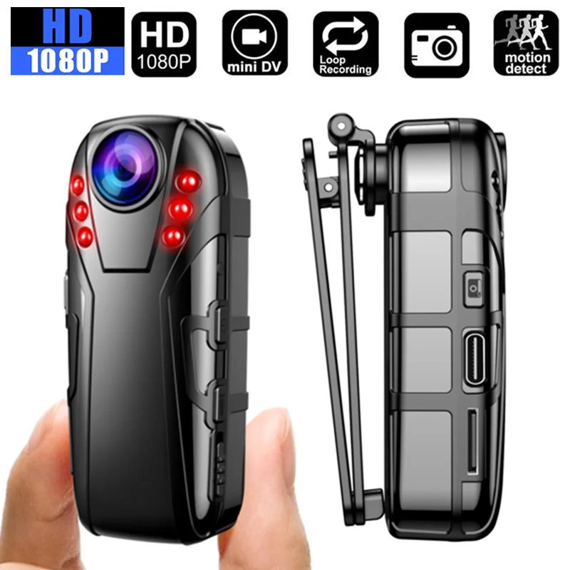 Мини-видеорегистратор L02 1080P с инфракрасным ночным видением и объективом Full HD