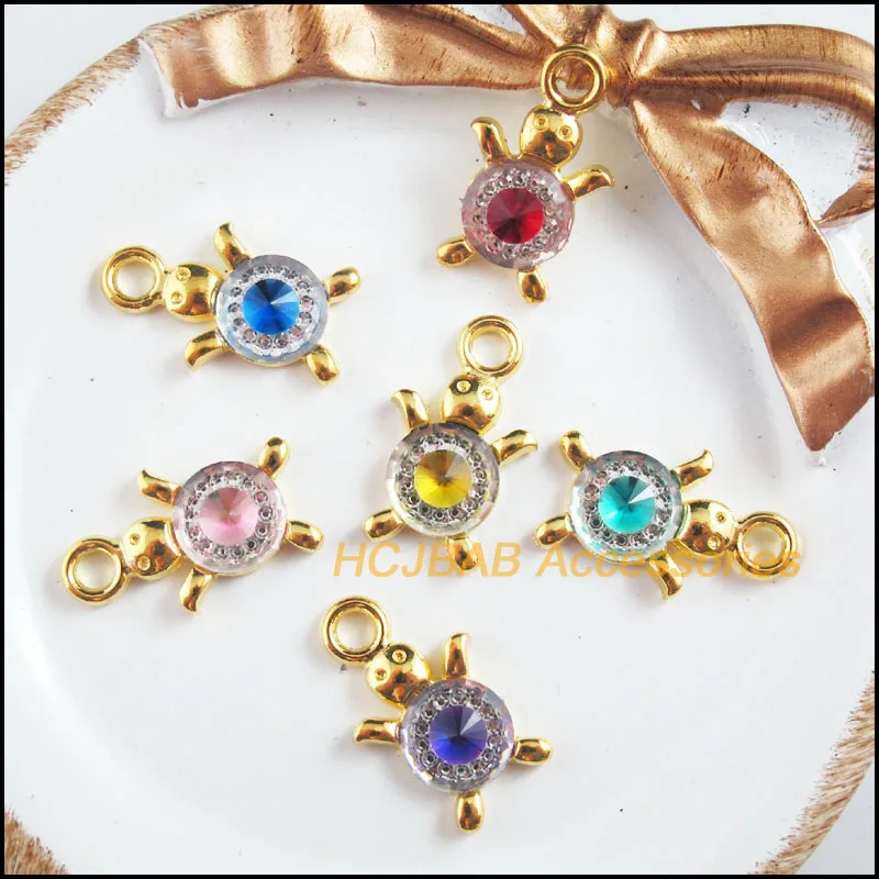 12 шт., подвески в виде черепахи, 14 х23 мм