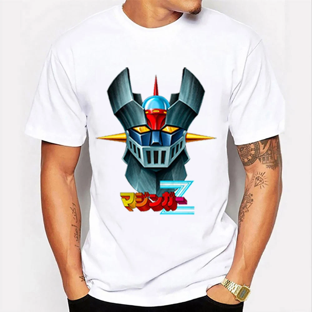 Футболка Mazinger Z мужская с принтом из аниме хлопковая рубашка графическим топ