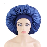 thickened wide brimmed extra large satin round hat nightcap headband hat beauty and hair care hat