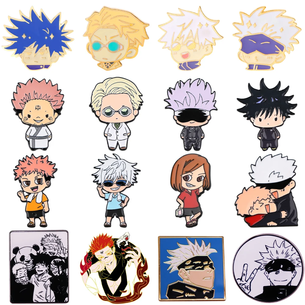 

Jujutsu Kaisen Pins Collection Brooches Japanese Anime Icons Enamel Pin Clothes Backpack Collar Badges Lapel Pin Jewelry Gifts