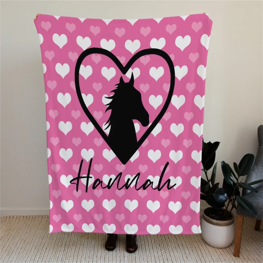 Персонализированное одеяло с лошадьми подарки для девочек девочек-подростков