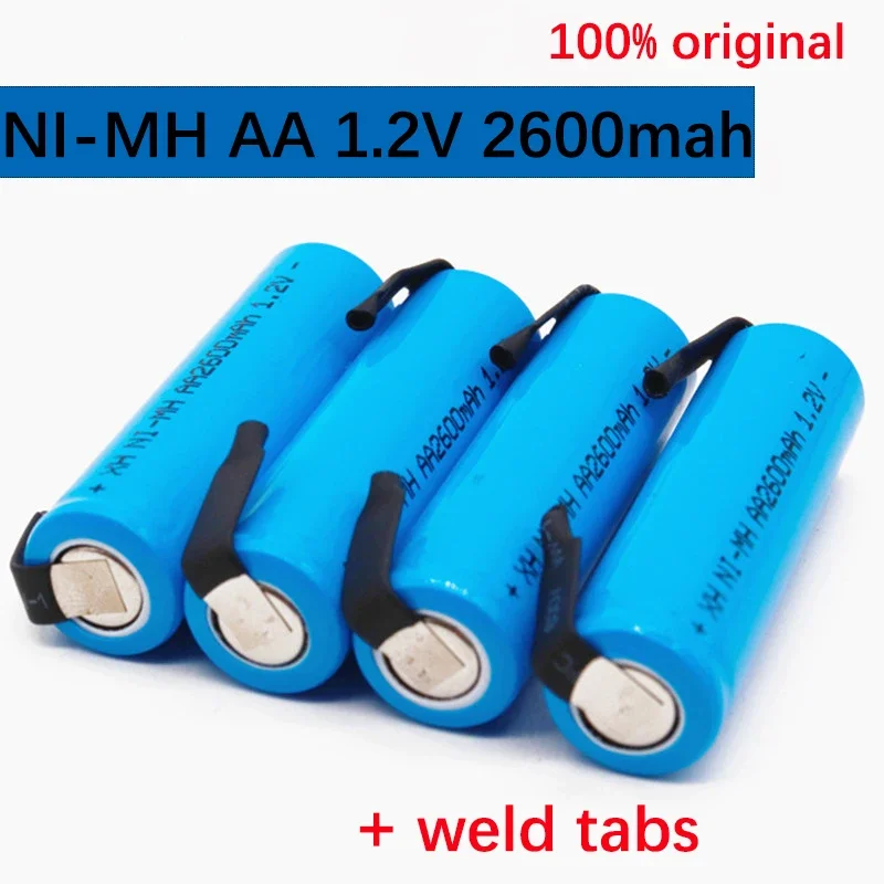 

Перезаряжаемый аккумулятор Ni-Mh 1,2 в AA, 2600 мАч, мобильный синий корпус с паяльником для сварки, подходит для электробритвы, бритвы, зубной щетки