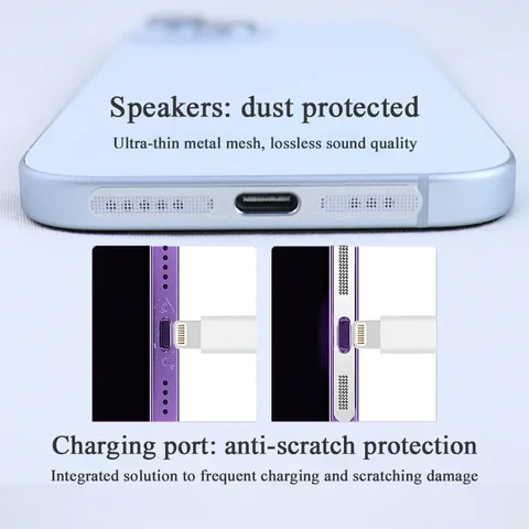 Металлическая пылезащитная сетка для IPhone 12, 13, 14, 15, 16 Pro Max, защита от пыли, порт зарядки, силиконовая пылезащитная заглушка, аксессуары для IPhone