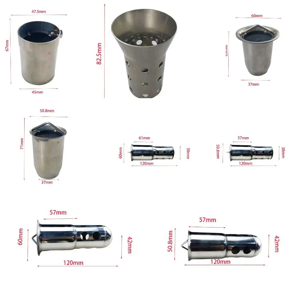 

50.8mm 60mm Motorbike Universal Front Catalyst DB Killer Removable Silencer for Motorcycle Exhaust Muffler