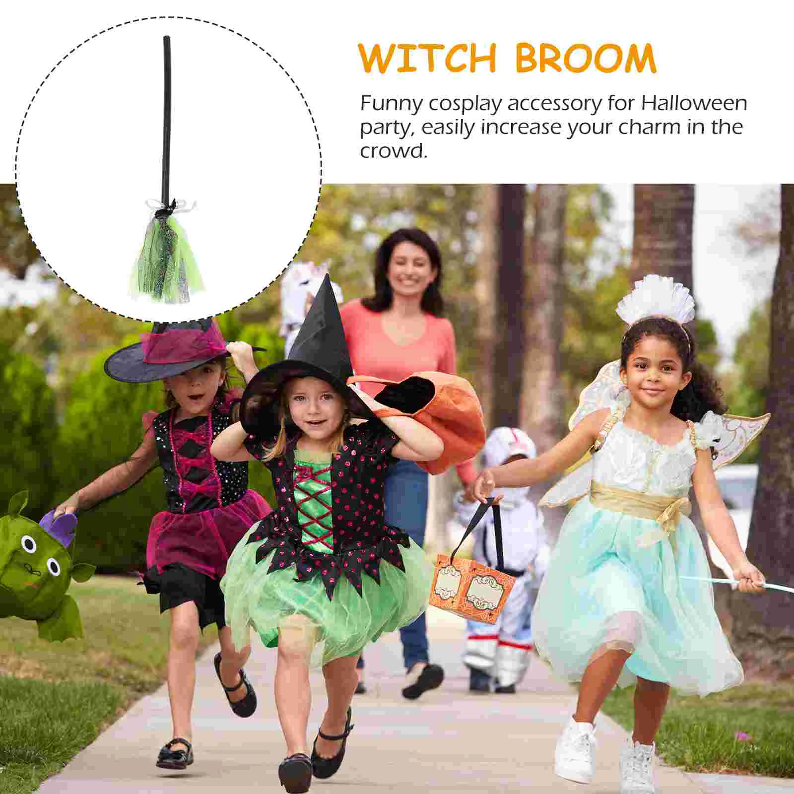 Метла ведьма волшебник игрушка ткань Хэллоуин ведьмы метла косплей ребенок