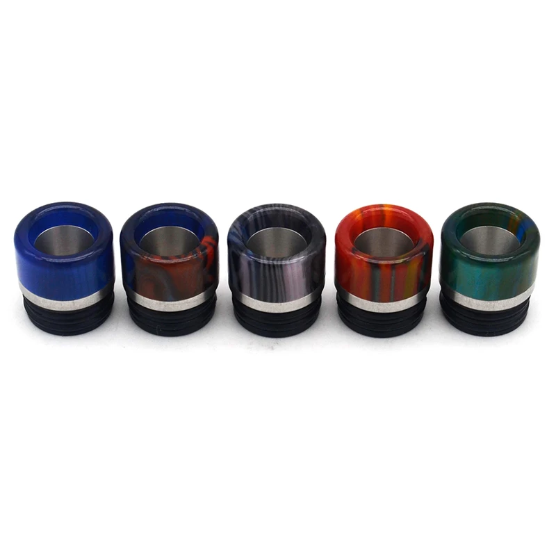 

510 810 Drip Tip SS Base Resin Mouthpiece Convertible Replacement Drip Tip for RTA RDA Vape Atomizer