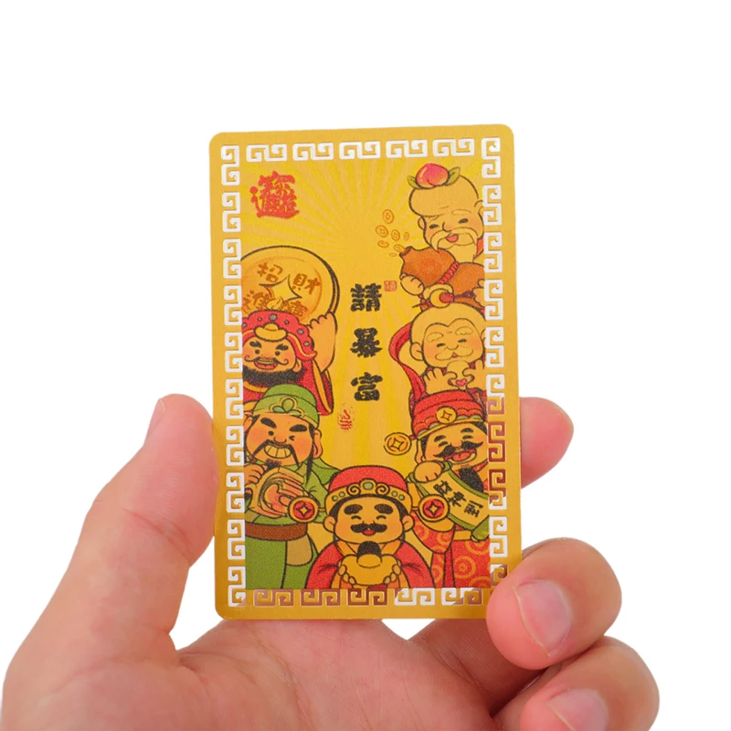 Китайский фэн-шуй медный Бог богатства Будда амулеты карты для бизнеса