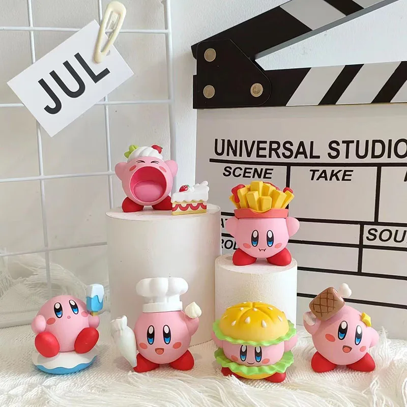 

Kirby Изысканная еда, фигурка куклы, модная забавная милая кукла, украшения для офиса и рабочего стола, украшение, отправка друзьям, милые Товары в наличии
