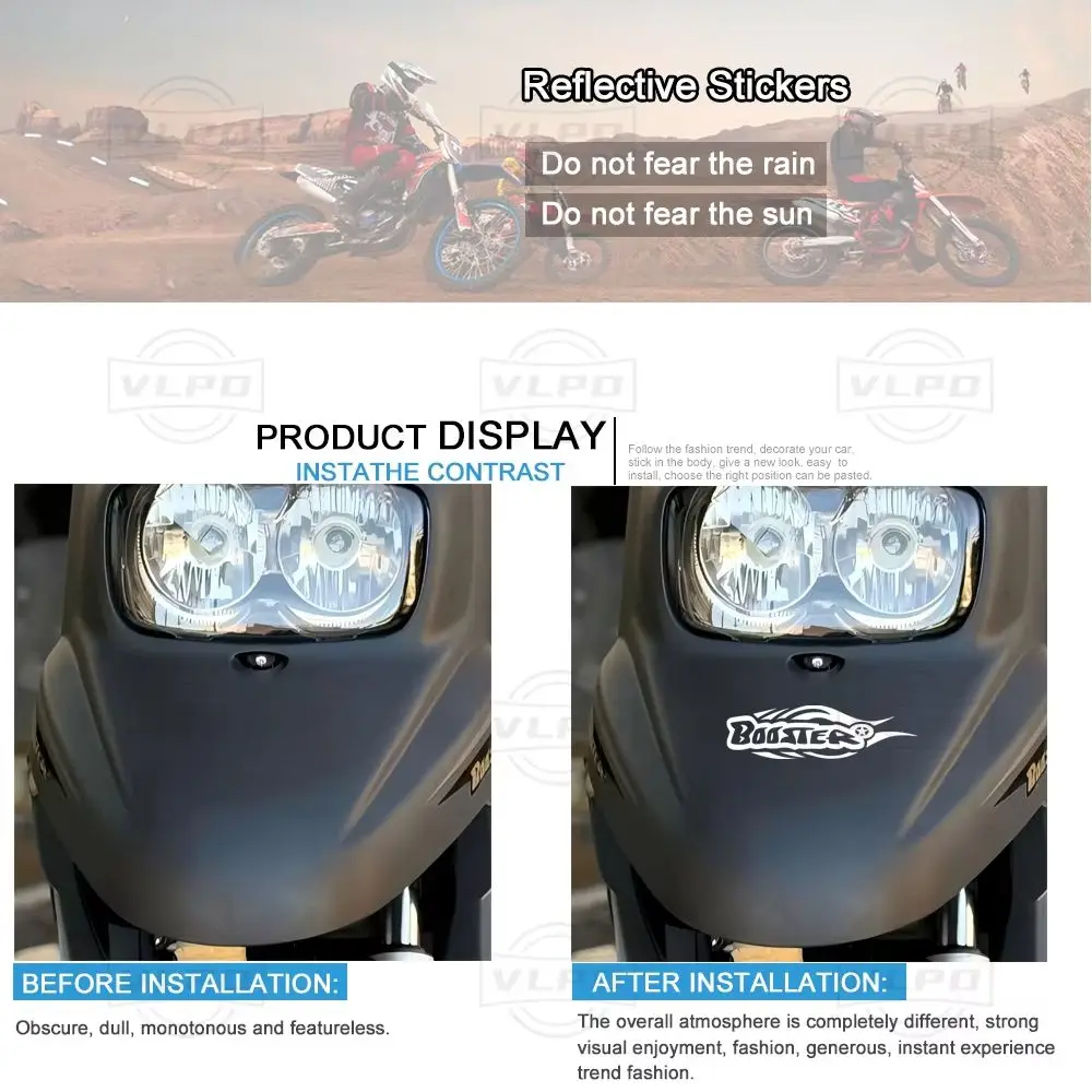 Фото Водонепроницаемые наклейки для мотоциклов MBK Booster, Rocket Spirit, Track Naked, Euro 2, Deezer, Dark Dog, аксессуары №2