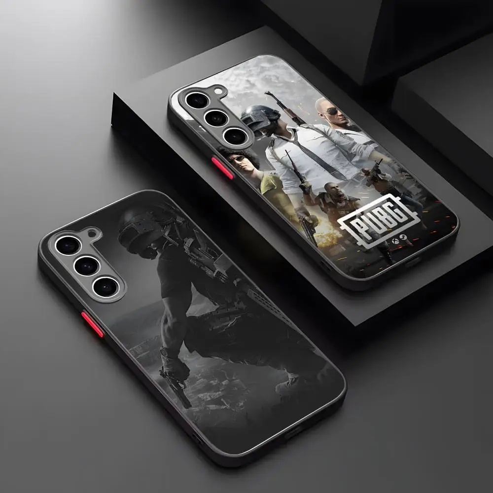 Чехол для телефона Shooting Game PUBG матовый прозрачный Samsung S21 S22 FE S23 S24 Plus S25 Ultra задняя