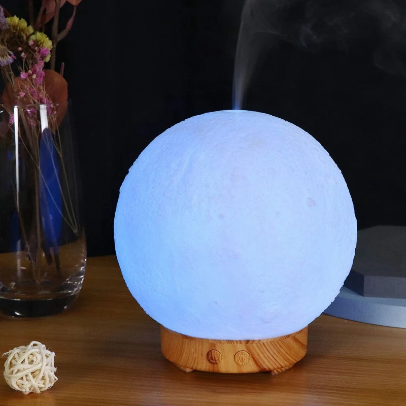 

Moon Light Essential Oil Diffusers Humidifiers LED Desk Full Moon Lamp Aromatherapy Diffuser For Bedroom Office