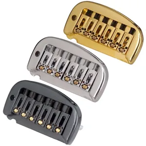 A set of Silver Gold Black Guitar String Bridge Saddle Hardtail Electric Bridge For Electric Guitar Accessories Parts