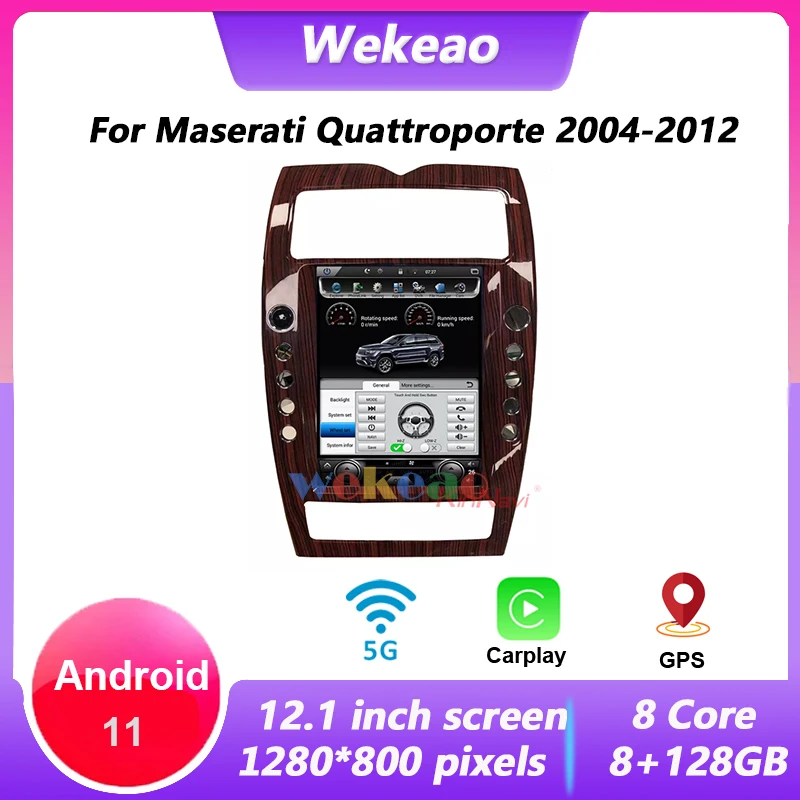 

Wekeao 12.1" Vertical Screen Tesla Style 1 Din Car Radio For Maserati Quattroporte Auto GPS Navigation DVD Player 4G