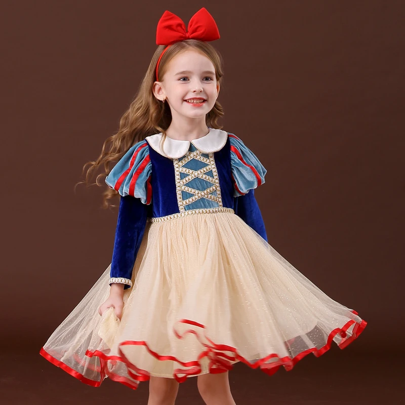 

Children Girls Dress Princess Costume Kids Baby Birthday Halloween Party Fancy Dress Up Girls Cosplay Gown+Headband