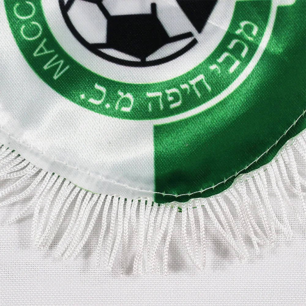Флаг Maccabi Haifa футбольный баннер для украшения футбольного ФК Израиля 10x15 см | Флаги