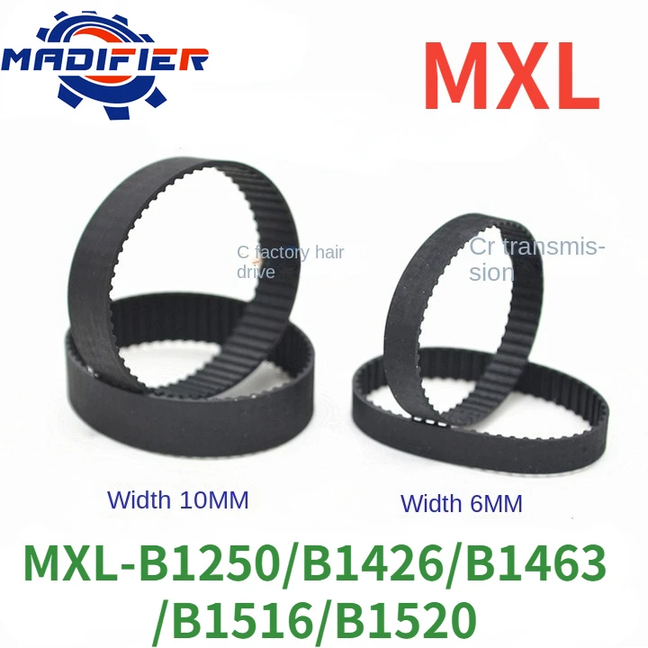 

GKTOOLS MXL Synchronous Timing belt B1250MXL/B1426MXL/B1463MXL/B1516MXL/ B1520MXL Width6/10mm