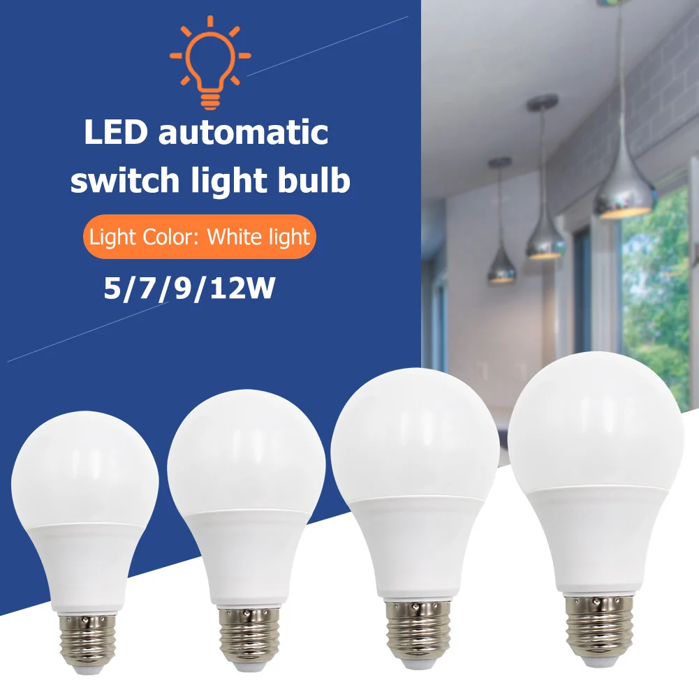 

Универсальная Светодиодная лампа E27 SMD 2835 с управлением звусветильник и датчиком освещенности, профессиональная умная сенсорная лампа, обо...
