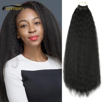 20 inch kinky straight crochet hair pre looped natural synthetic braid hair ombre braiding hair extensions hair expo city