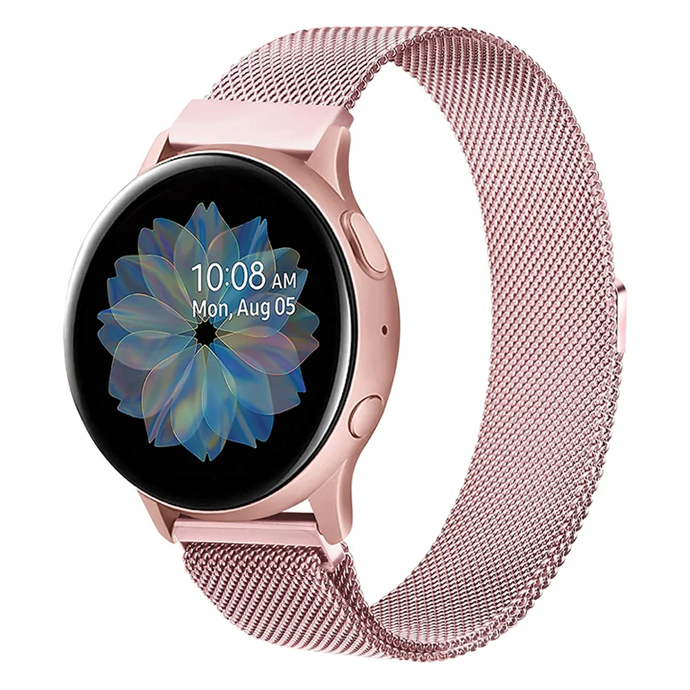 Ремешок Миланская петля для Samsung Galaxy watch 4 44 мм 5 pro 3 active 2 Gear s3 браслет HUAWEI GT2 2e Pro 20 22 -