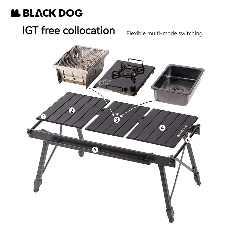 Naturehike Blackdog складной IGT рулонный стол для открытого кемпинга пляжа съемный