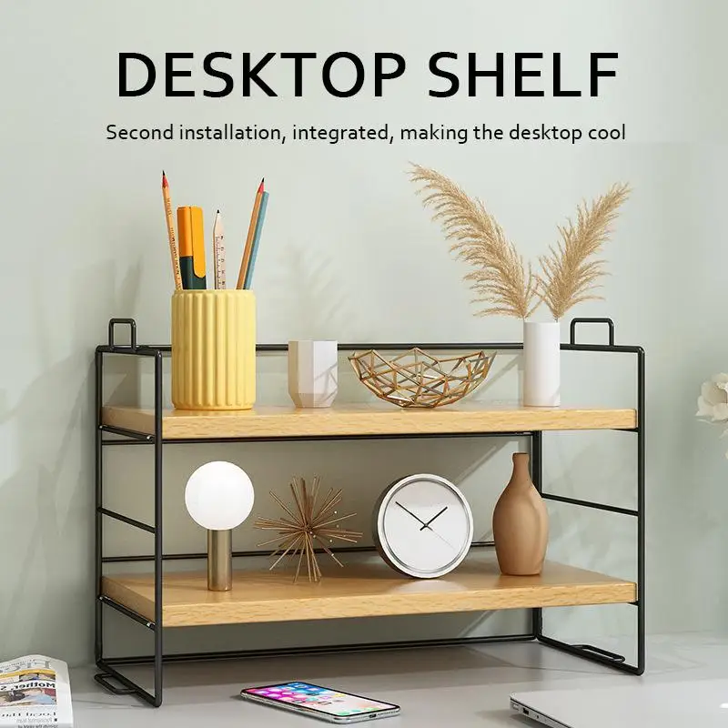 

Desk Shelf Office Desk Storage Office Multi-storey Storage Iron Art Shelf Dormitory Desk Bookshelf Sorting Storage Rack