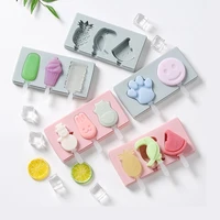 silicone popsicle mold ice cream chocolate candy biscuit mold ice cube maker with lid homemade tools summer party supplies