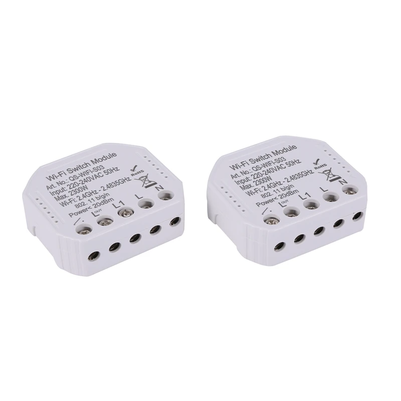 

2Pcs Wifi Smart Light Switch Diy Breaker Module Smart Life/Tuya App Remote Control,Works With Alexa Echo Google-Home