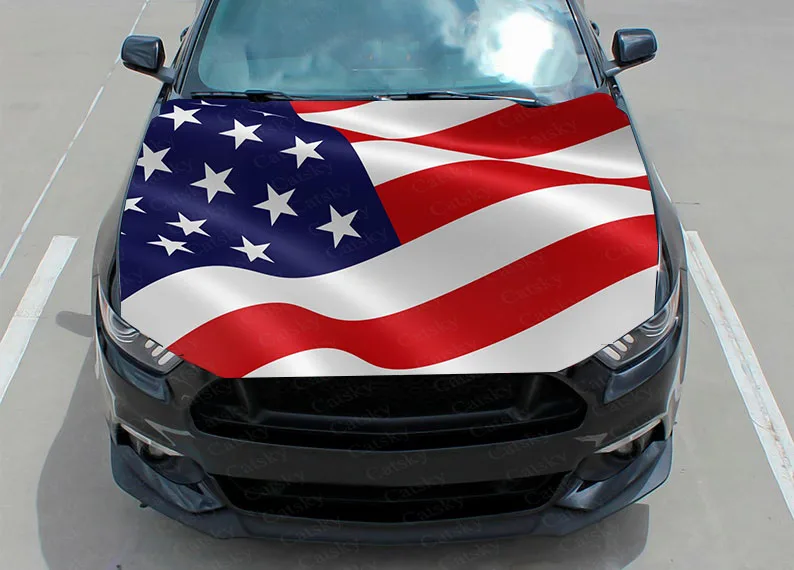 

American flag Car Decal Graphics Vinyl decal Cover Pattern Packaging Decal custom DIY design hood engine Decal Stickers