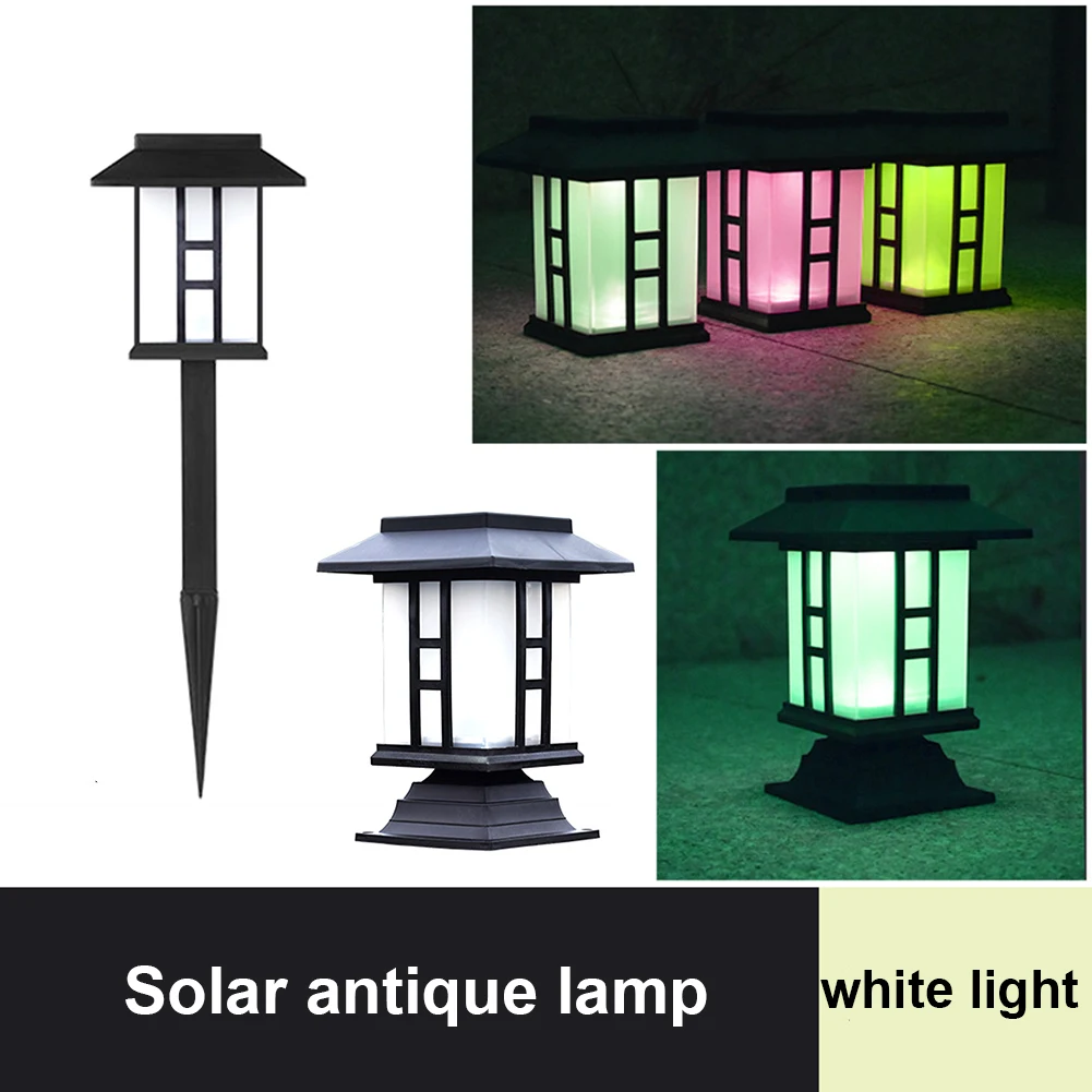 

Dual-use LED Solar Power Pillar Lamp Waterproof Garden Stake Light Outdoor Garden Yard Lawn Decorative Landscape Light