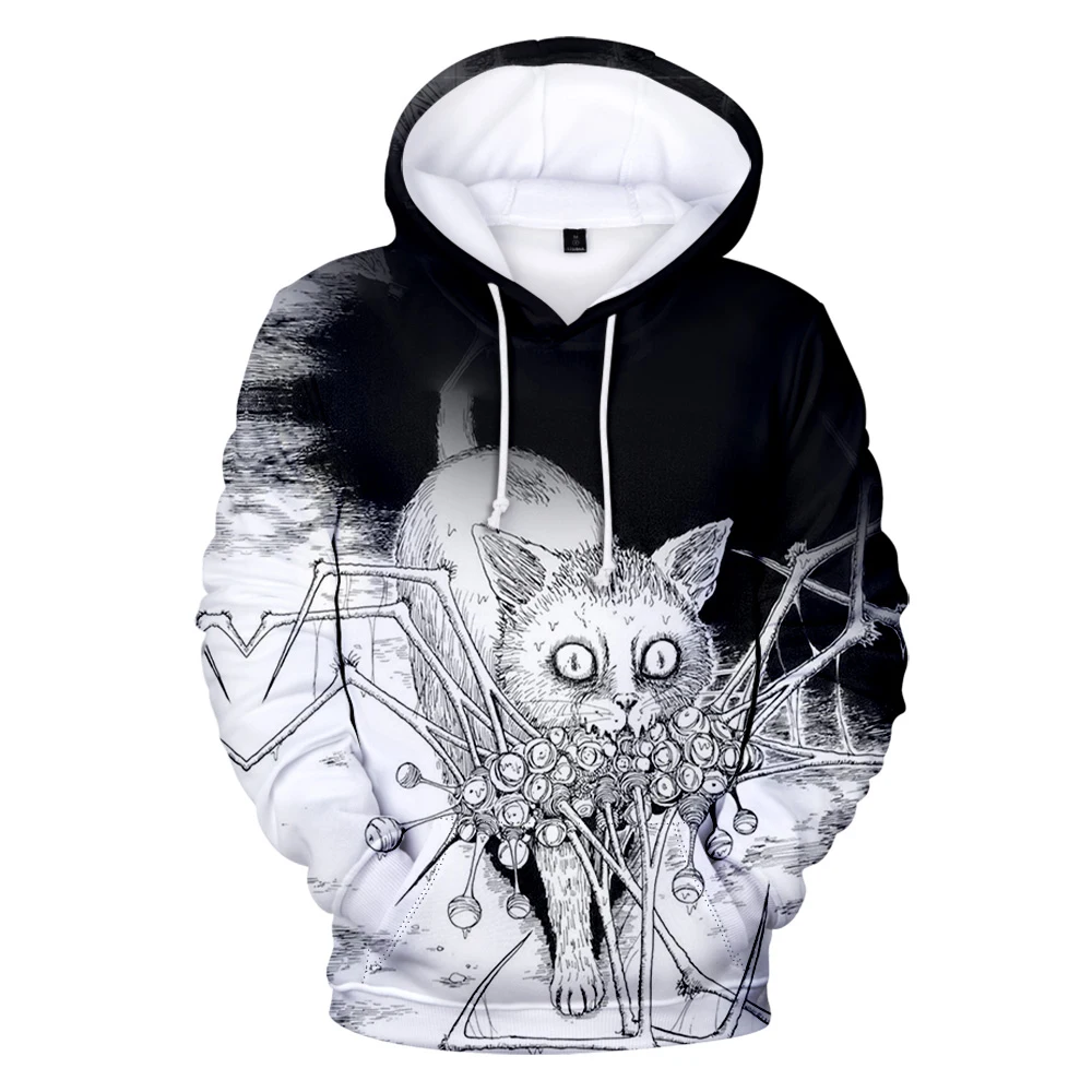 

2022 Horror Manga Junji Ito Maniac Japanese Tales of the Macabre Long Sleeve Women Men Hoodie Harajuku Streetwear 3D Sweatshirts