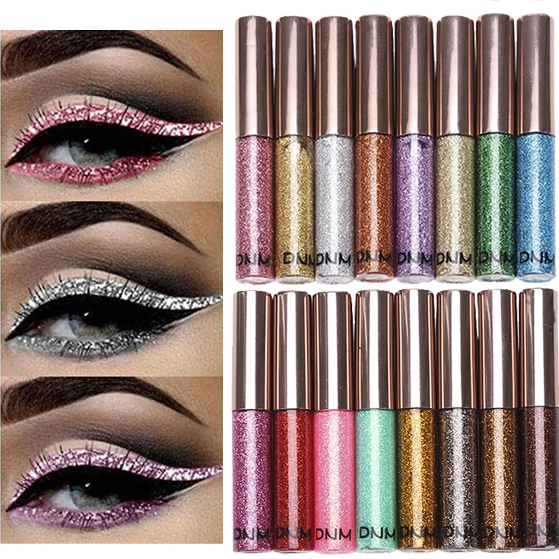 

15 Colors Liquid Eyeliner Eyeshadow Pen Waterproof Long Lasting Quick Drying Glitter Eye Shadow Pencil Women Eye Makeup Cosmetic