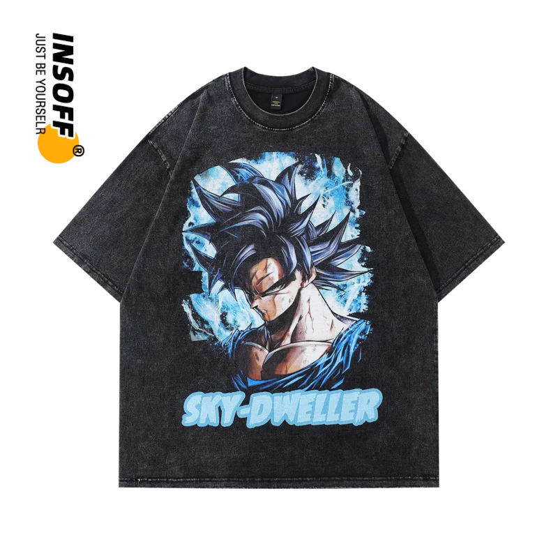 

Original Designer Anime Printed Graphic 230g High Quality 100% Cotton Washed Vintage Y2k Oversized Streetwear Harajuku T-shirt