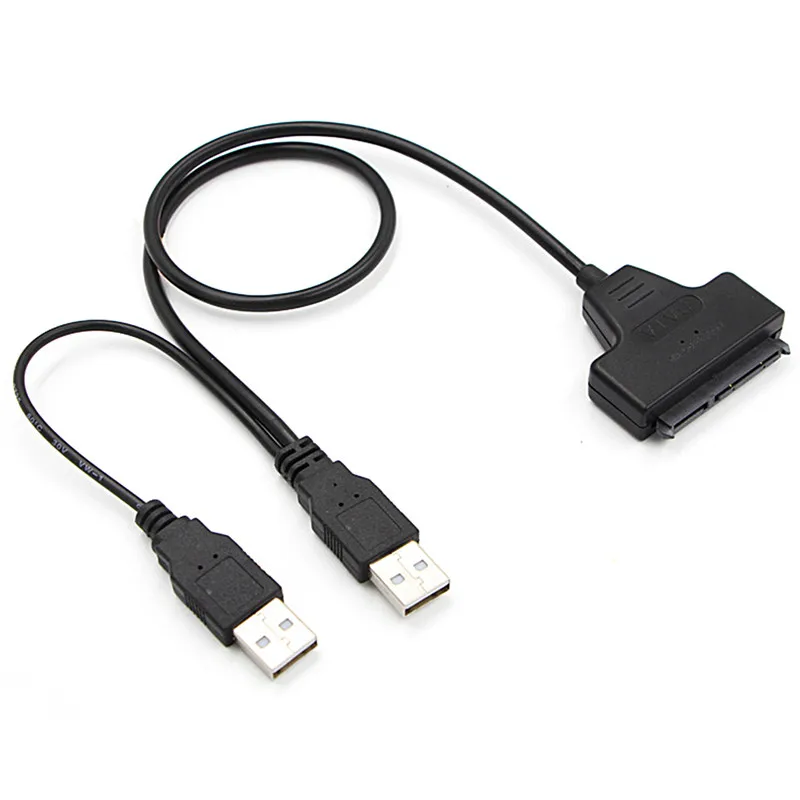 

USB 2.0 SATA 7+15Pin Adapter Converter Cable For 2.5inch HDD Laptop Hard Disk Disk Drive Computer Cables Connectors 1pcs
