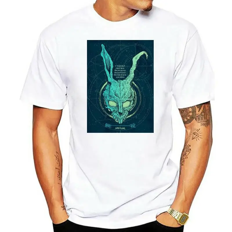 

Хлопковая одежда для мужчин, Camiseta 100% хлопка, Донни, Дарко, Фрэнк, кролик, Череп, пленка, Blue Ray, s-xl