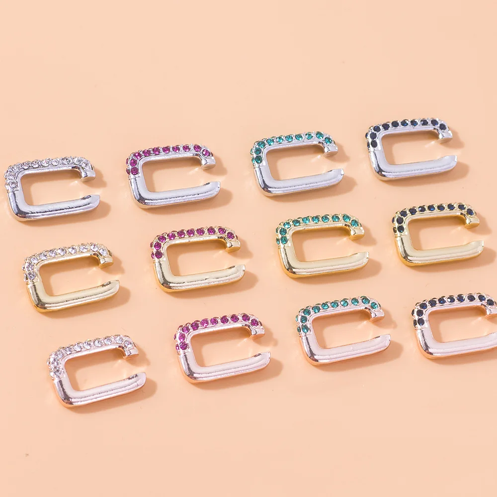 

Small Hoop Earrings Colorful Horseshoe U Shape Zircon Clip Earrings For Women Fashion Trend Ladies Prom Jewelry Wholesale Direct