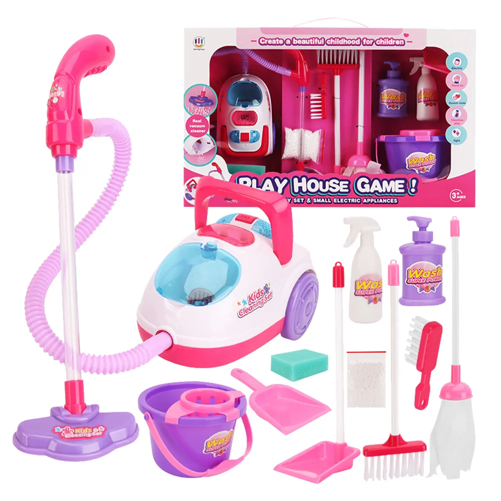 

Vacuum Cleaner Kids Cleaning Housekeeping Child Set House Home S Laundry Pretend Play Supplies