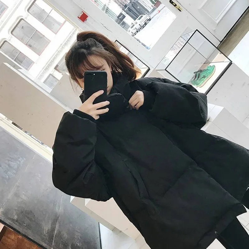 2022 Women Short Jacket Winter Parkas Thick Hooded Cotton Padded Jackets Coats Female Loose Puffer Parkas Oversize Outwear