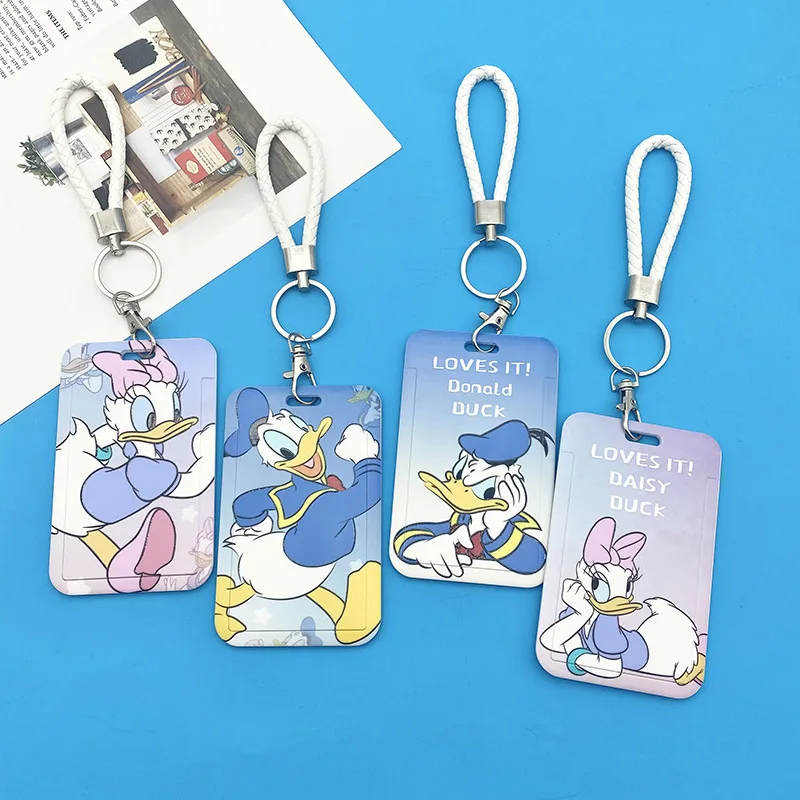 

Disney Campus Donald Duck Daisy Key Chain Ring Bus Subway Lovers Up Students Id Card Lanyard Rope Holder Lariat Neck Strap Hang