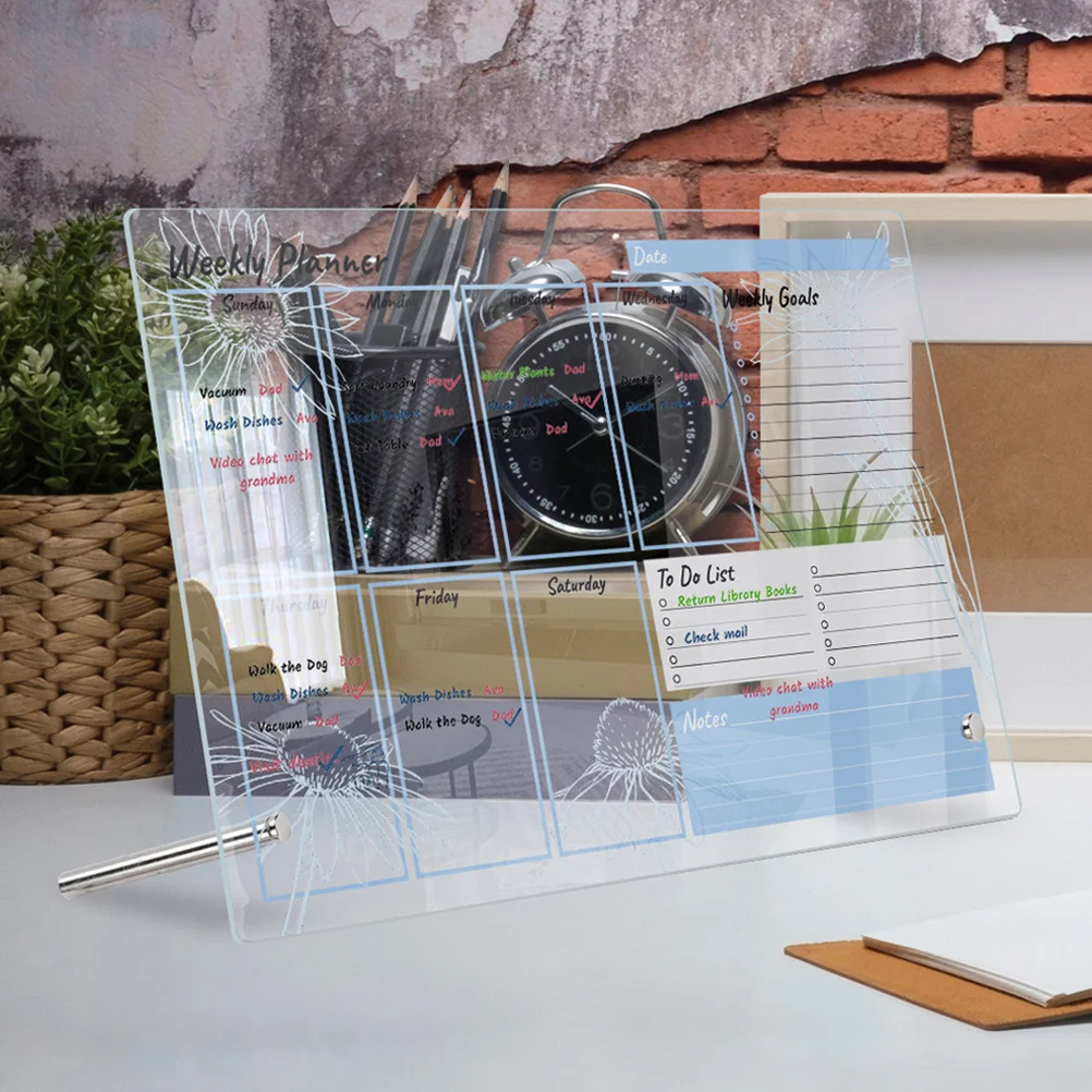 

Доска для заметок, магнитная доска для рабочего стола, сухая стираемая, декоративная офисная акриловая доска, список дел, сообщения