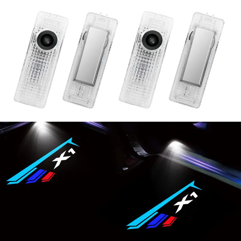 

2Pcs/Set Car Door Welcome Light For BMW X1 X2 X3 X4 X5 Logo Auto HD LED Laser Projector Warning Ghost Lamp External Accessories