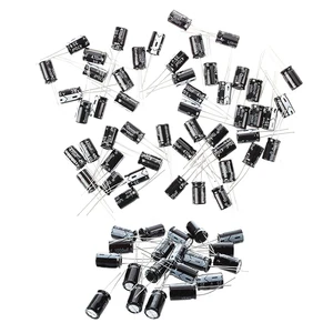 Top 50Pcs 35V Electrolytic Capacitor 470UF 10 X 17Mm With 20Pcs 1000UF 25V 105C Radial Electrolytic Capacitors Black 10X17mm